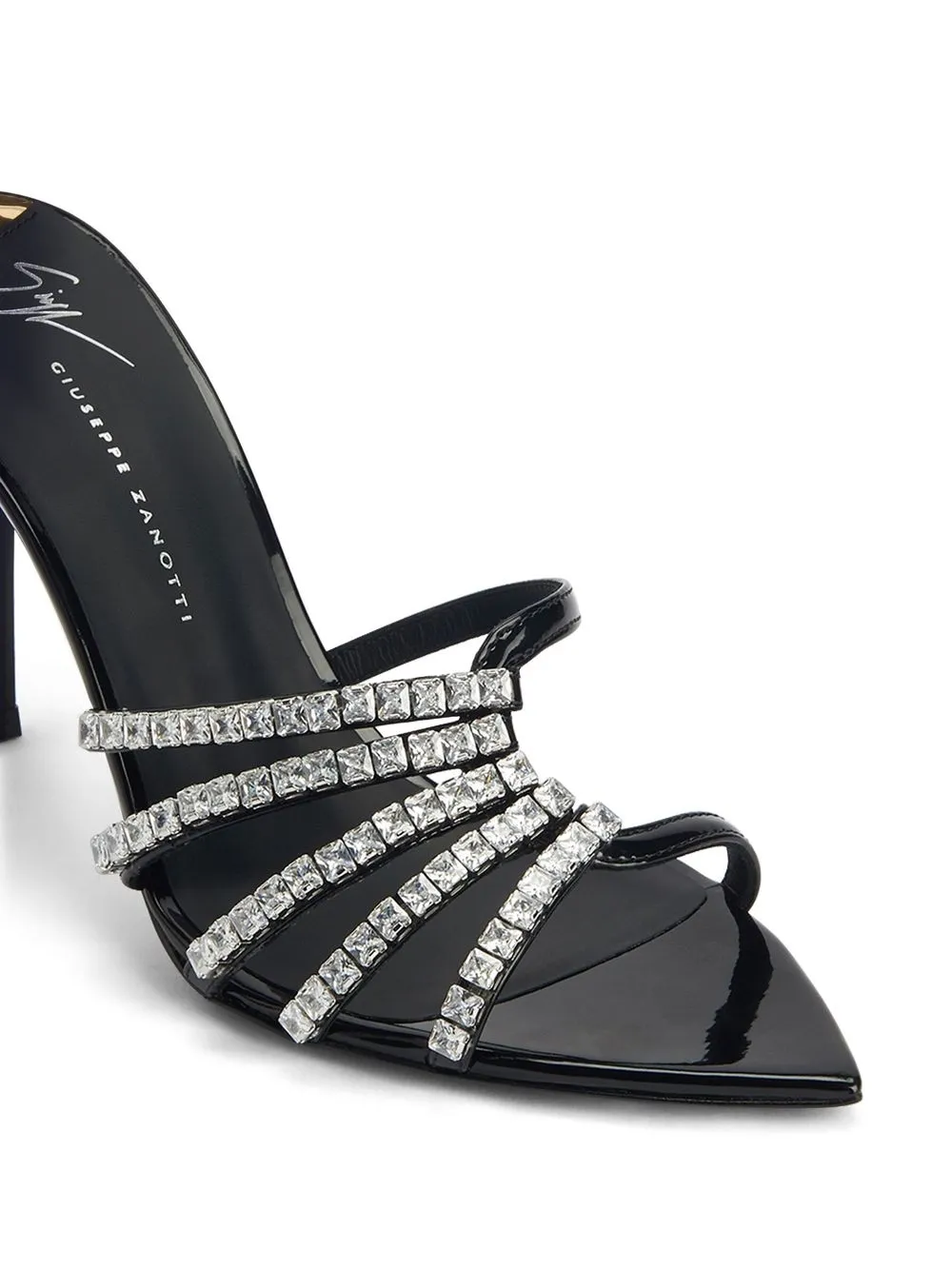 Giuseppe Zanotti Intriigo verfraaide sandalen met hak Zwart
