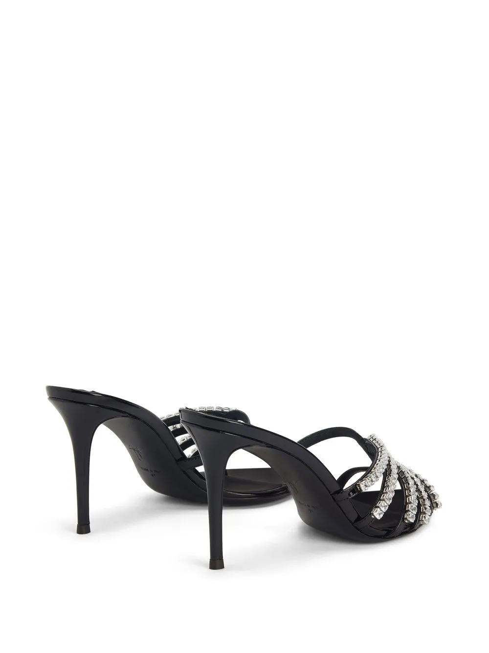 Giuseppe Zanotti Intriigo verfraaide sandalen met hak Zwart