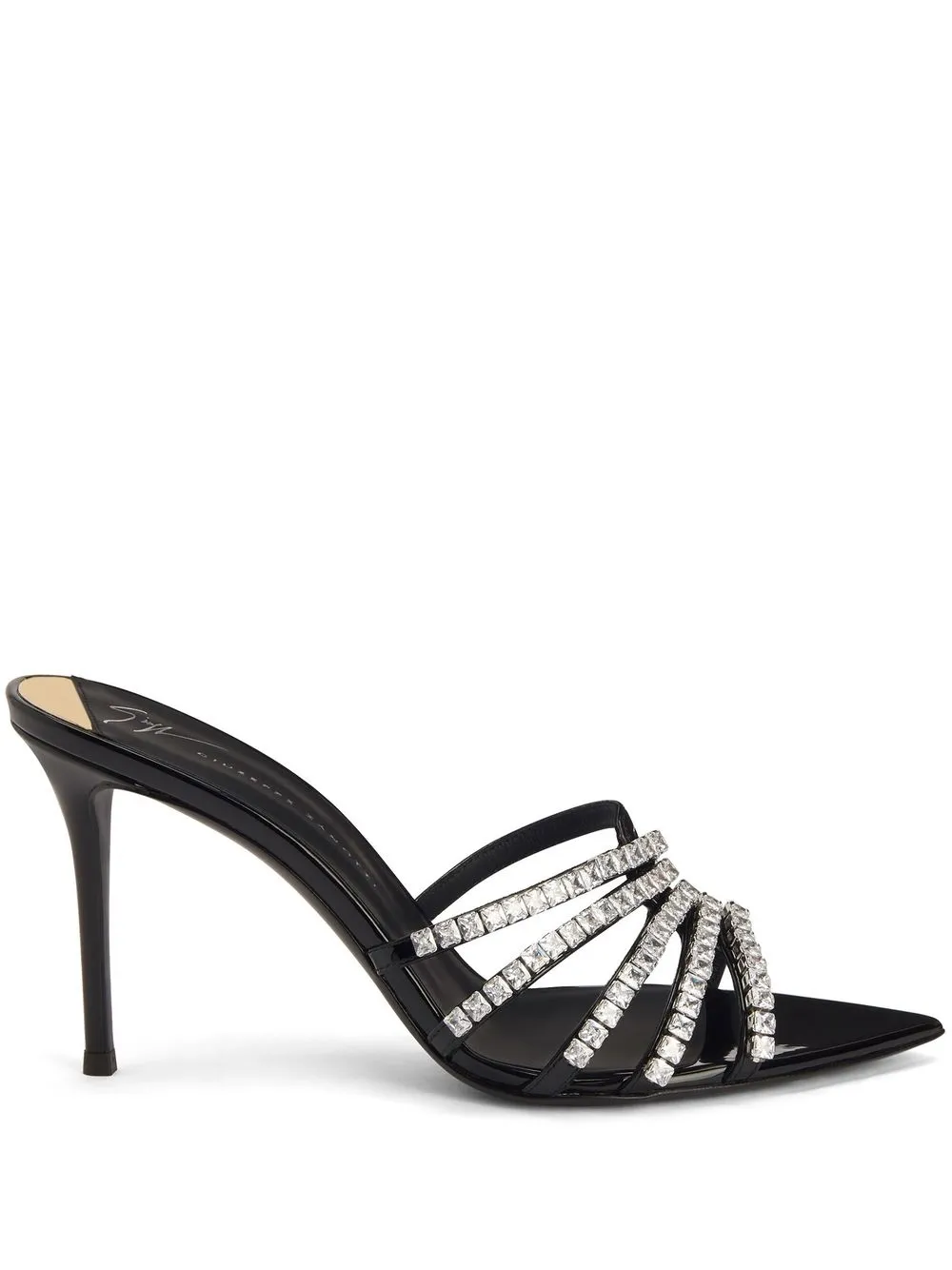 Giuseppe Zanotti Intriigo verfraaide sandalen met hak Zwart