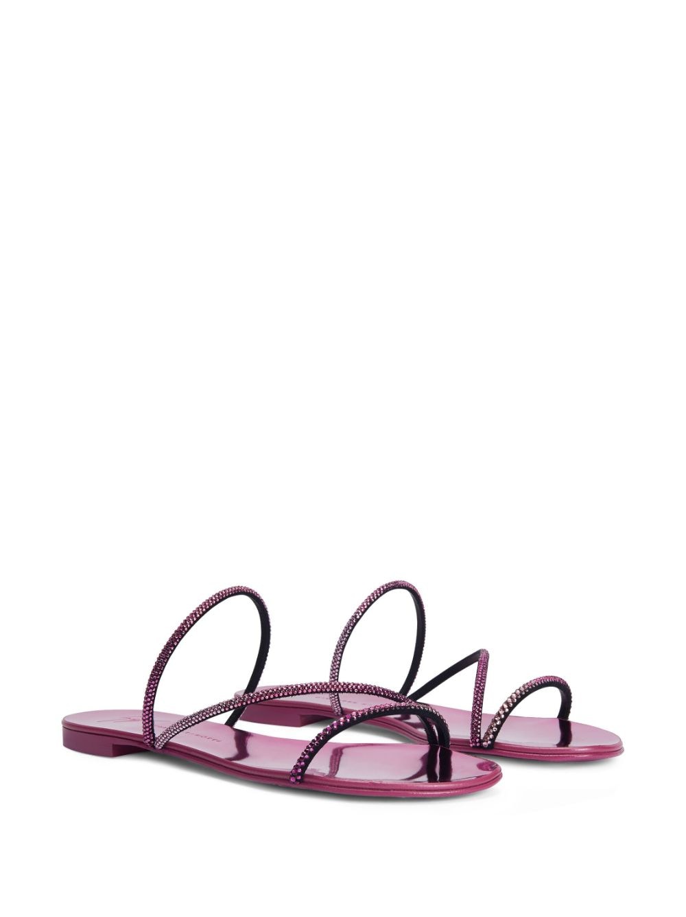 Shop Giuseppe Zanotti Crystal-embellished Sandals In Pink
