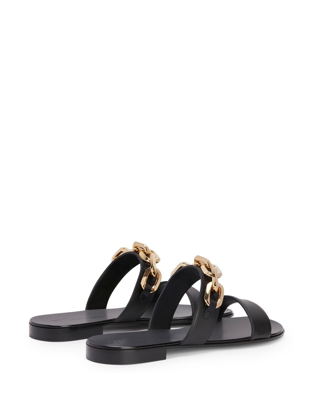 Shop Giuseppe Zanotti Aubert Chain Sandals In Black