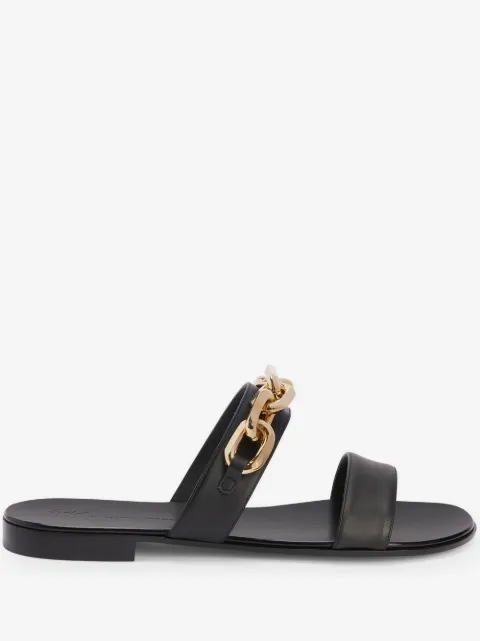 Giuseppe Zanotti Aubert Chain 皮质凉鞋