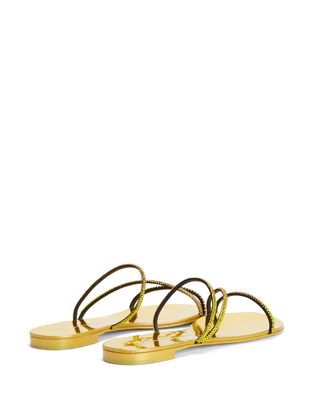 Giuseppe Zanotti Sandalen verfraaid met kristallen Geel