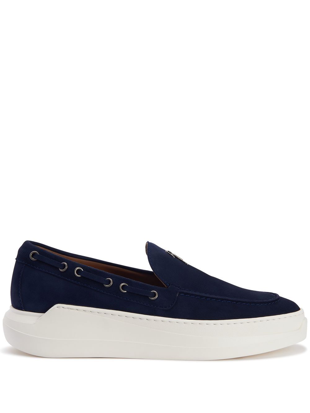 Shop Giuseppe Zanotti Conley Lace-up Loafers In Blue