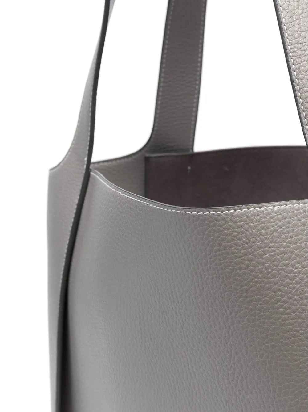 Shop Stella Mccartney Perforated Logo Tote Bag In Grey