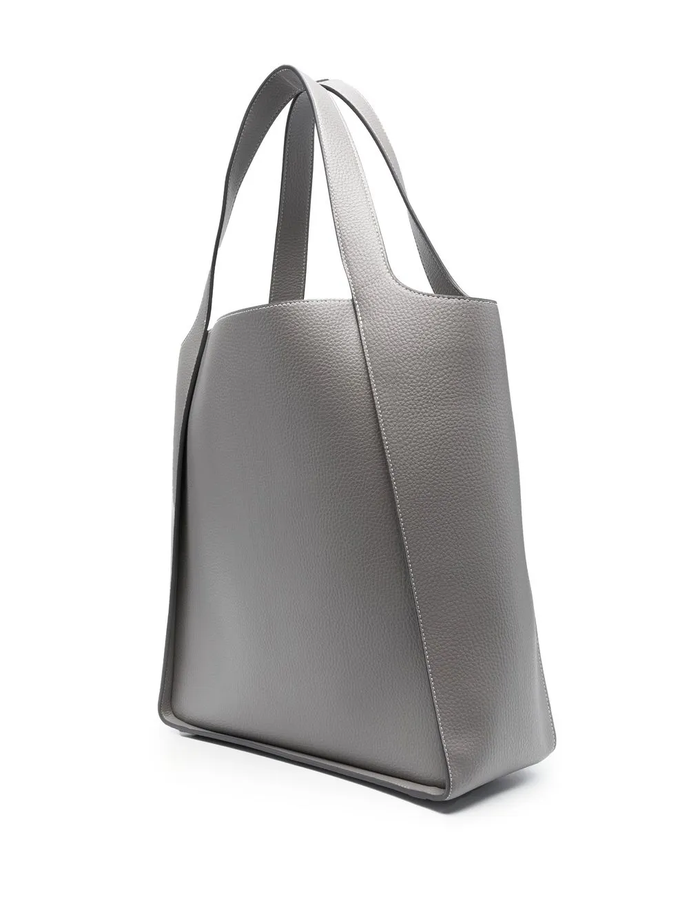 Shop Stella Mccartney Perforated Logo Tote Bag In Grey