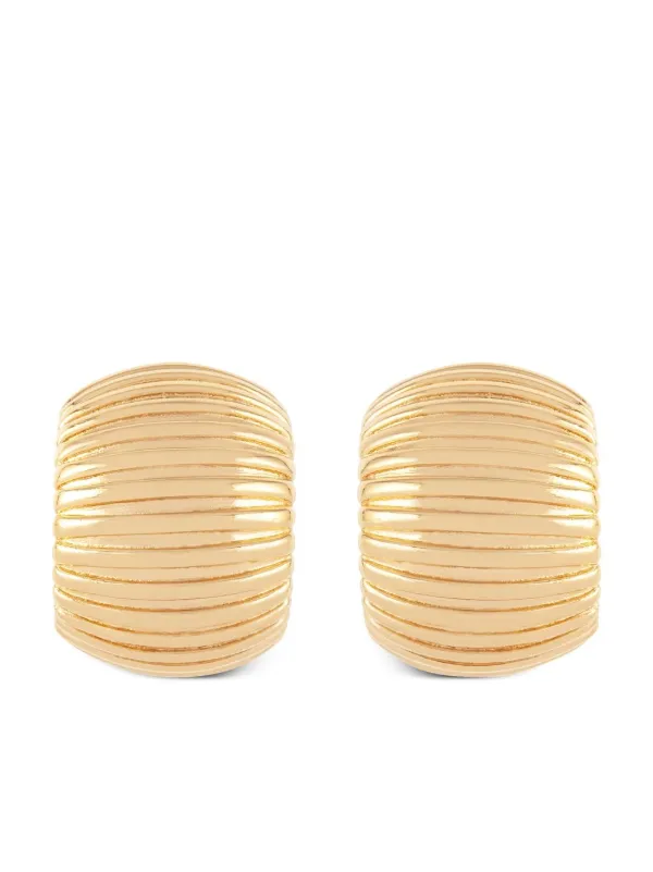 Givenchy Pre-owned 1980s Demi-hoop Clip-on Earrings in Gold