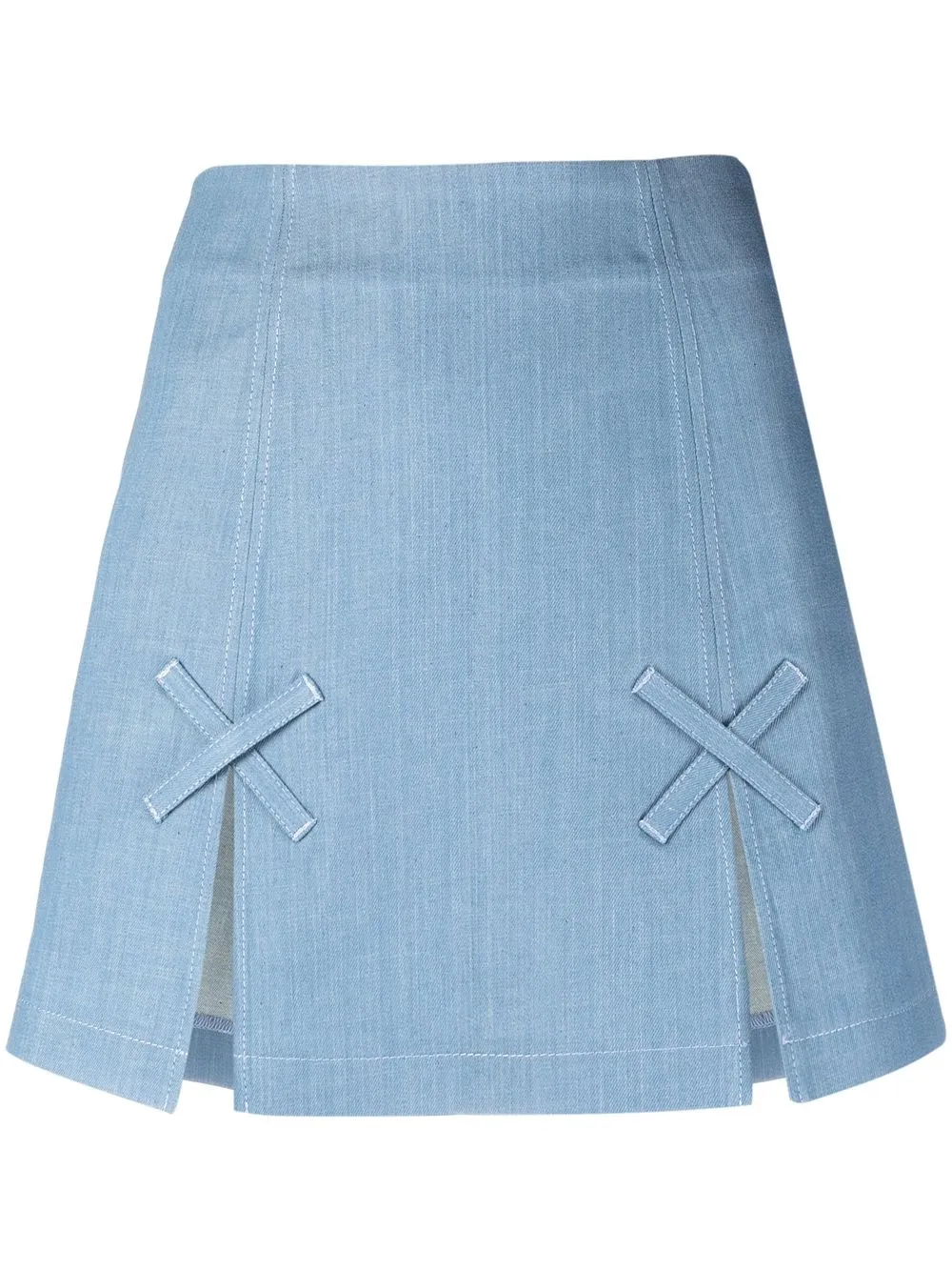 

RAQUETTE falda corta de mezclilla con cintura alta - Azul