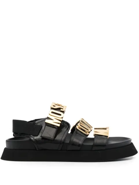 Moschino logo-detail leather sandals 