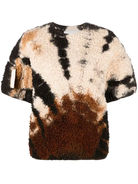 Jil Sander tie-dye print textured top