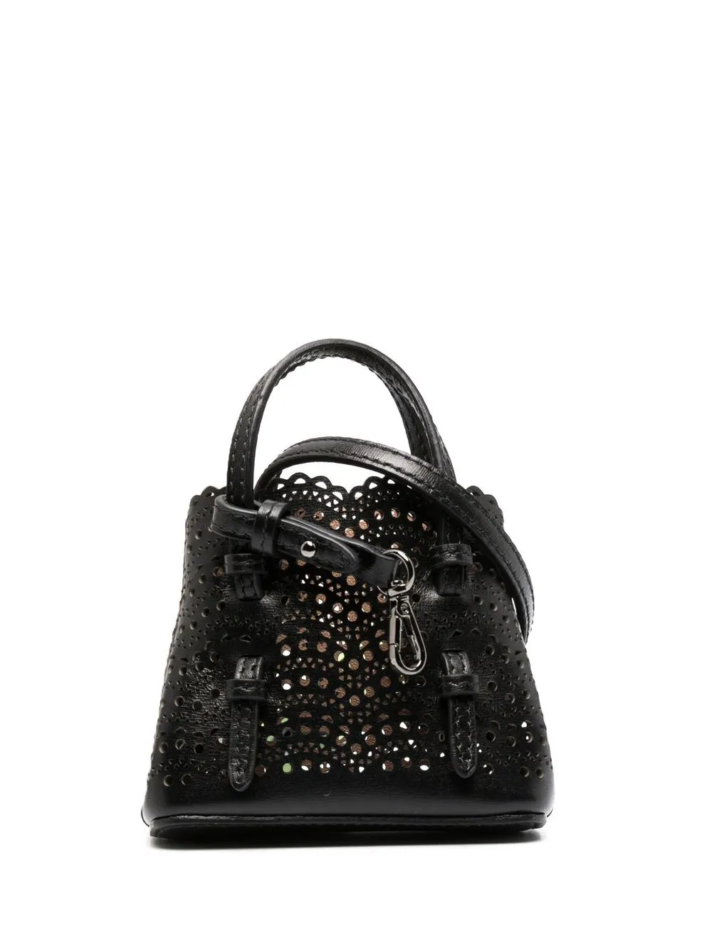 Alaïa laser-cut Leather Mini Bag | Black | FARFETCH TR