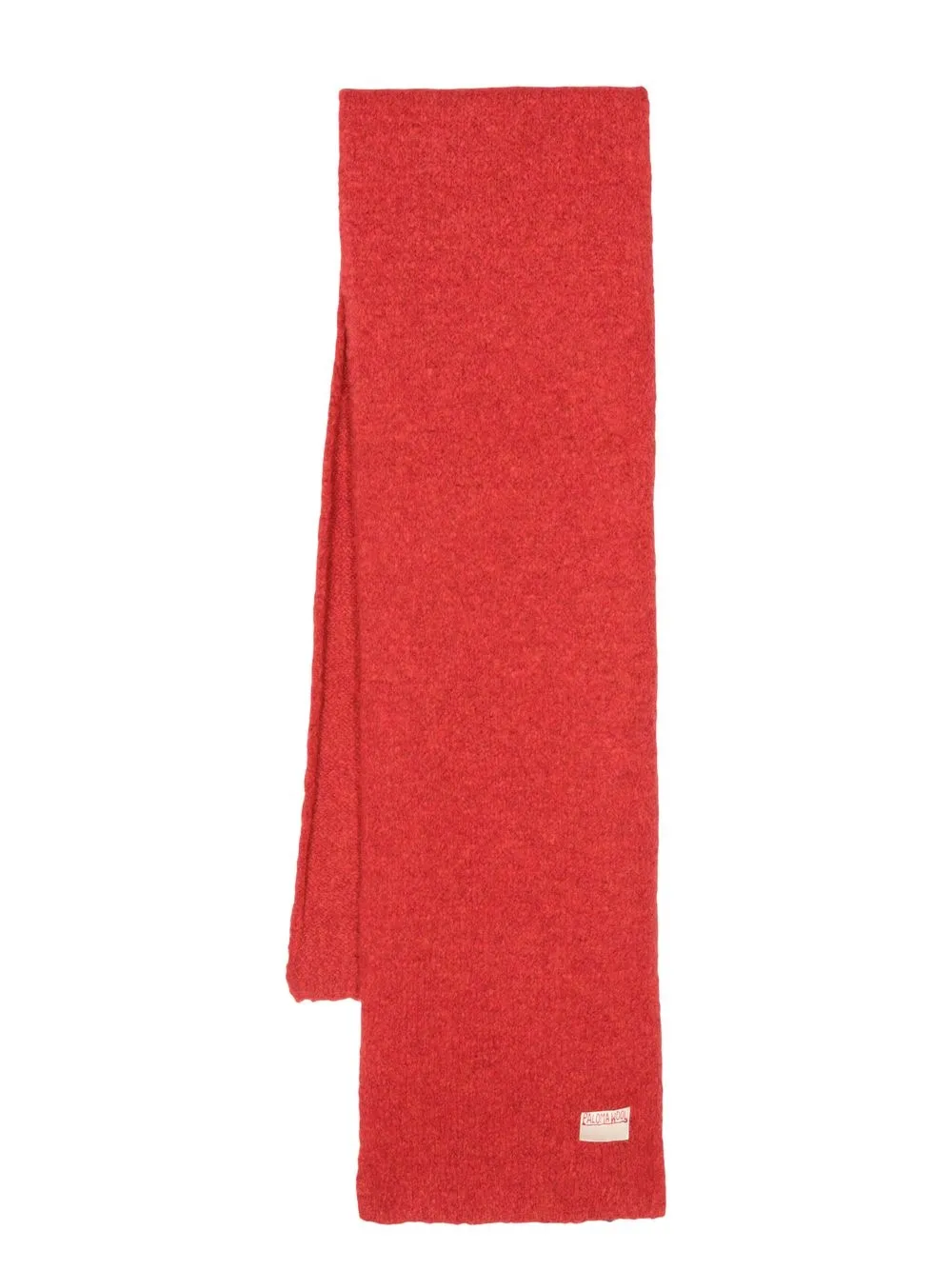

Paloma Wool logo-patch fine-knit scarf - Red