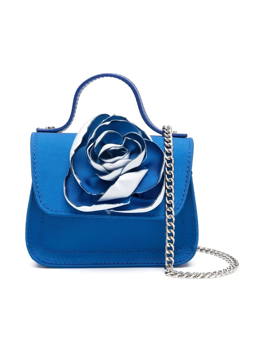 Monnalisa Kids' Appliqué Detail Shoulder Bag In Blue