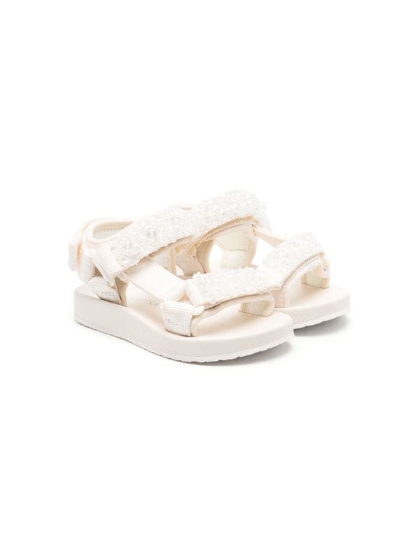 White best sale sequin sandals