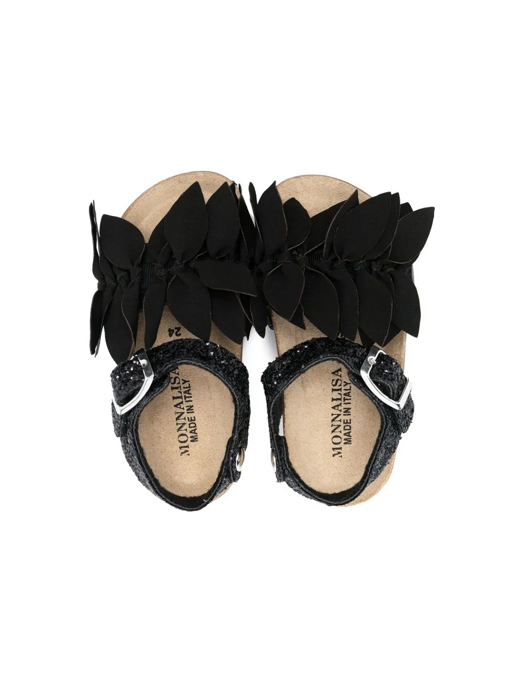 Shop Monnalisa Knot-detail 30mm Sandals In Black