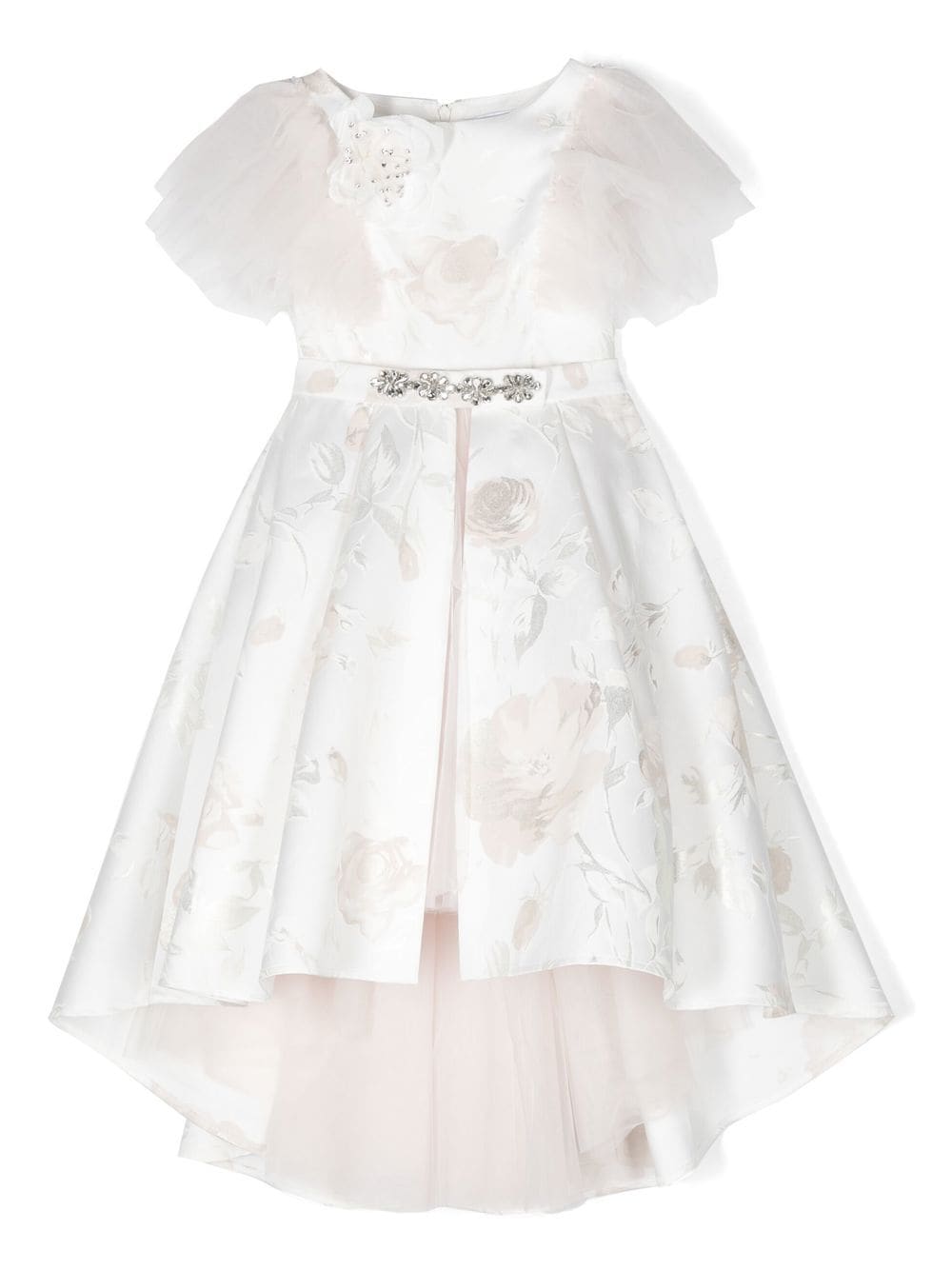 Monnalisa Kids' Ruffle-detail Dress In White