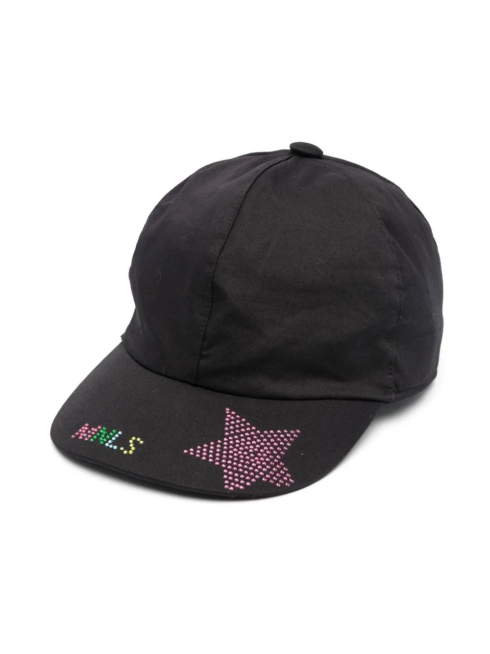 

Monnalisa crystal-embellishment cotton cap - Black