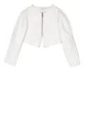 Monnalisa front zip-fastening jacket - White