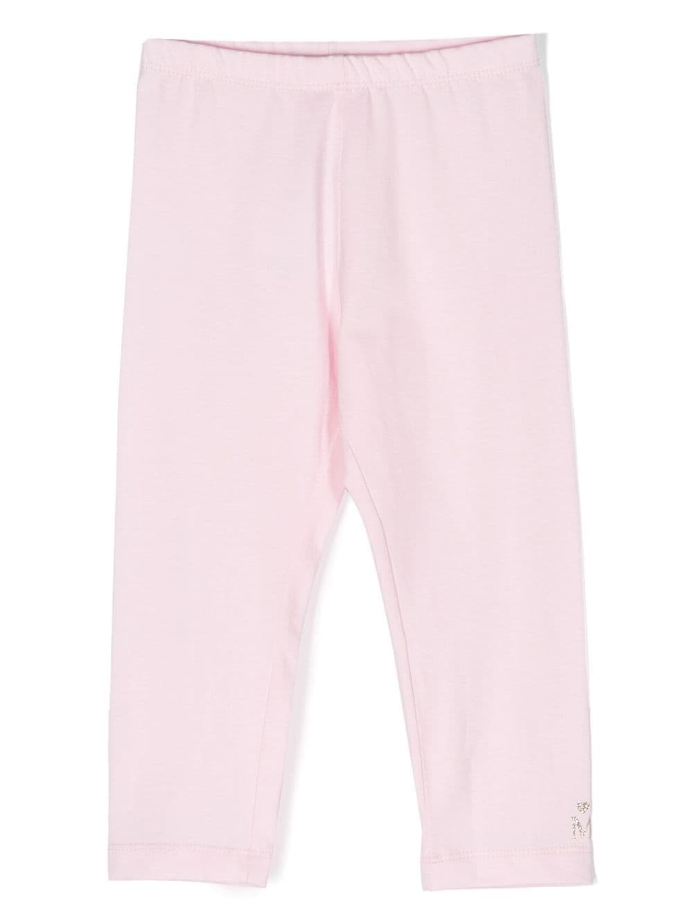 Monnalisa Kids' Jersey Cotton Leggings In Pink