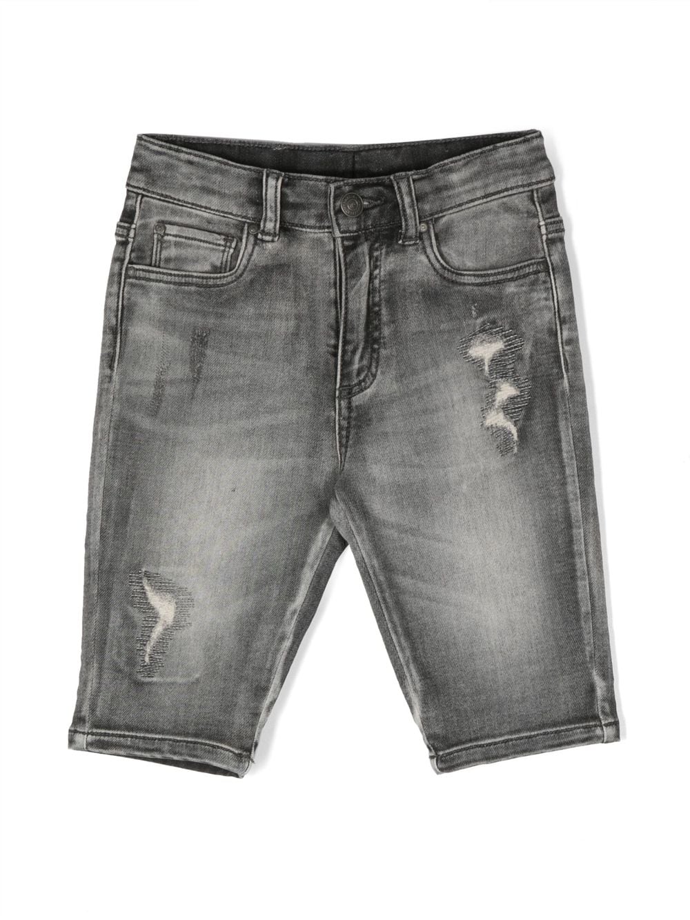 Monnalisa Kids' Denim Casual Shorts In Grey