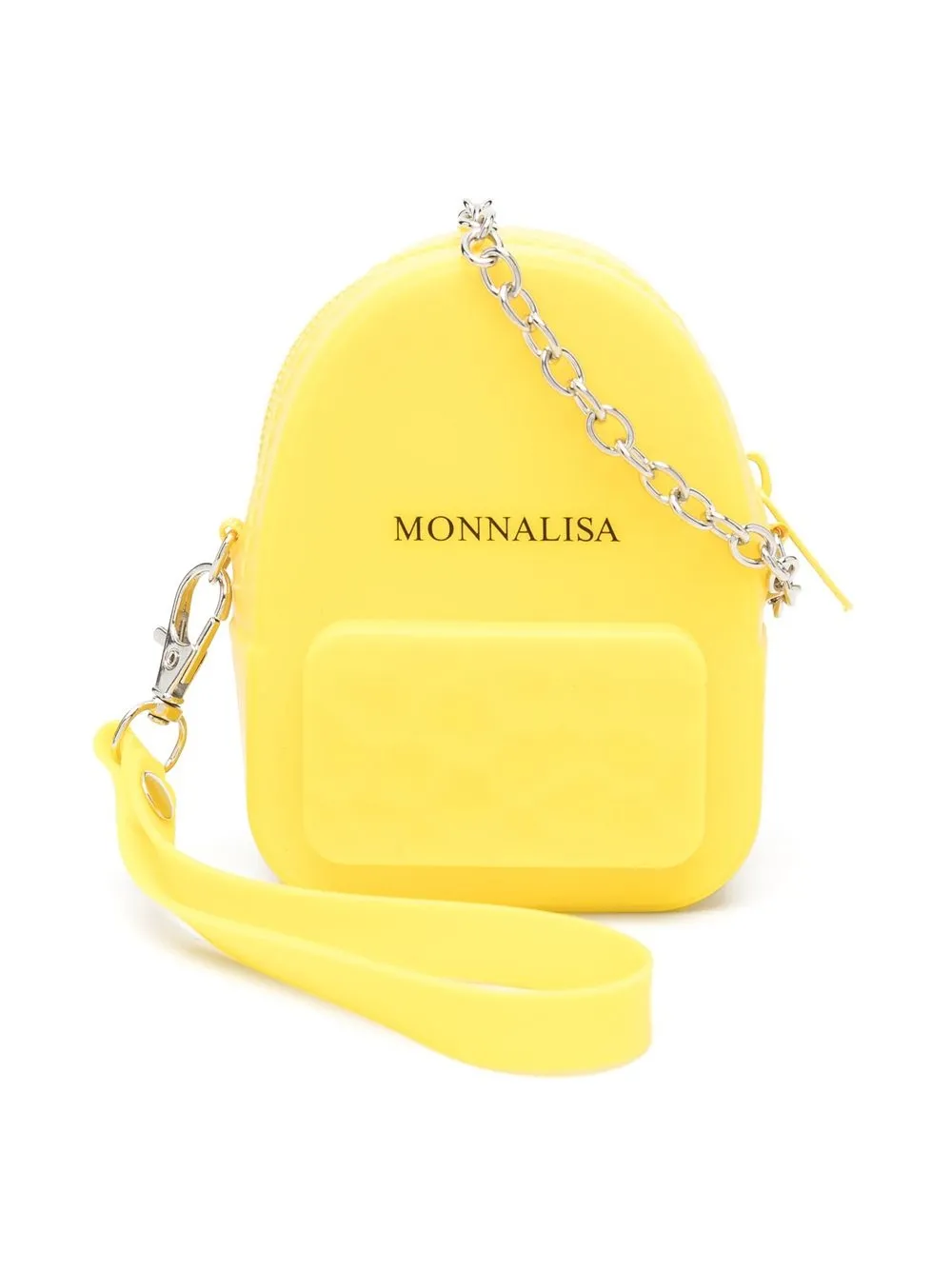 

Monnalisa mini logo-print bag - Yellow