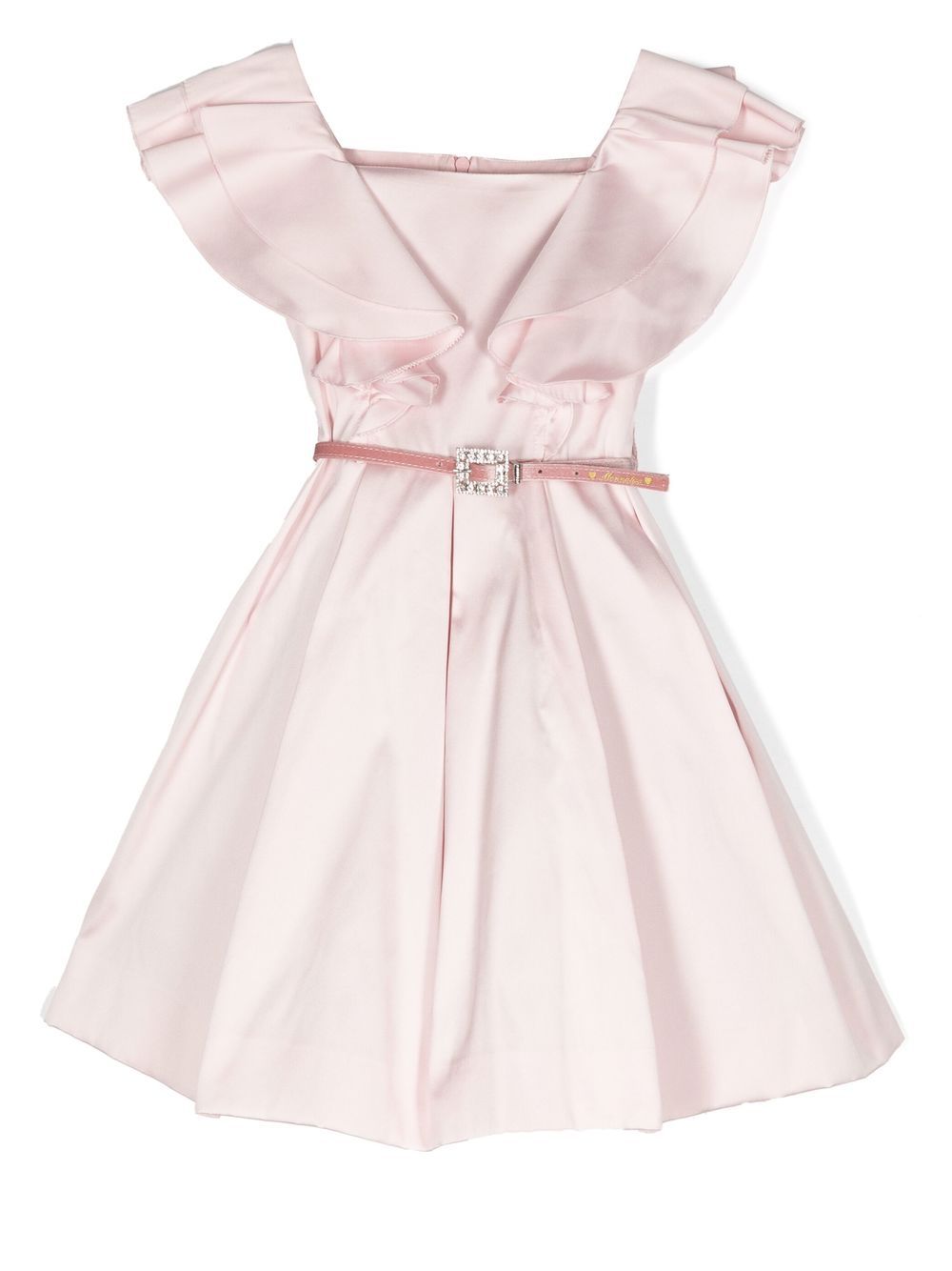 

Monnalisa belted ruffle party dress - Pink