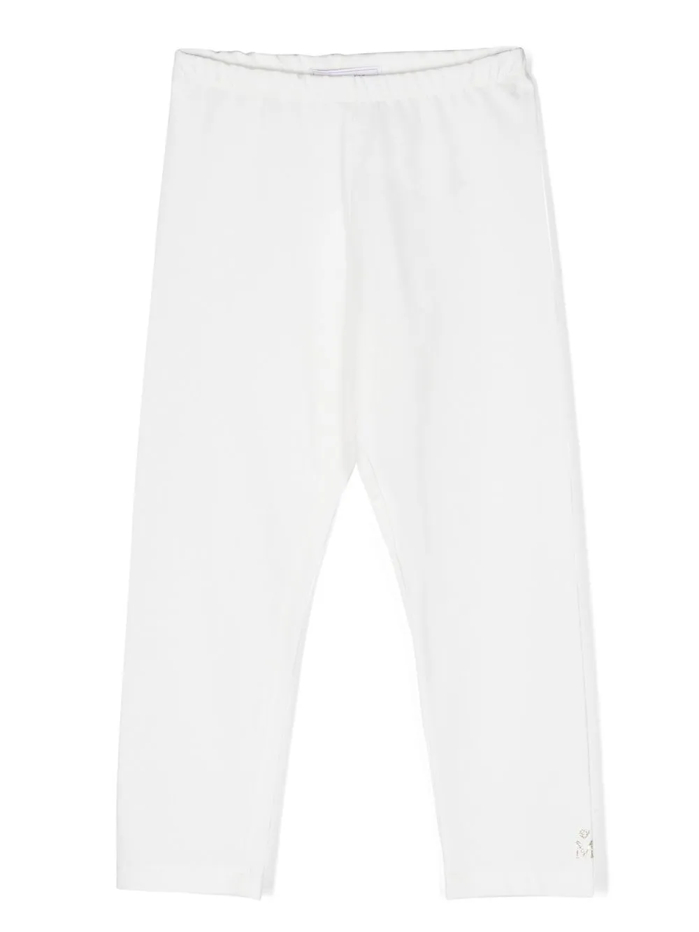 Monnalisa Kids' Logo-print Cotton Track Pants In White