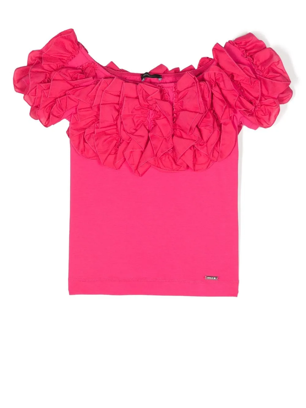 

Monnalisa ruffle-detail T-shirt - Pink