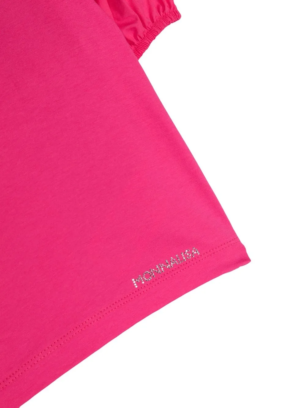 Monnalisa T-shirt Mit Strass-logo In Pink