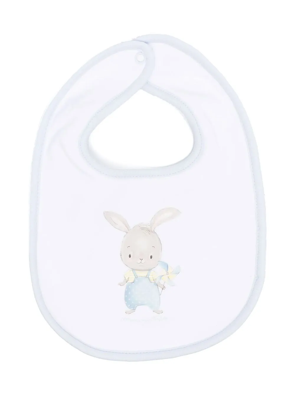 

Monnalisa illustration-style print cotton bib - White