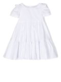 Monnalisa tiered ruffle dress - White