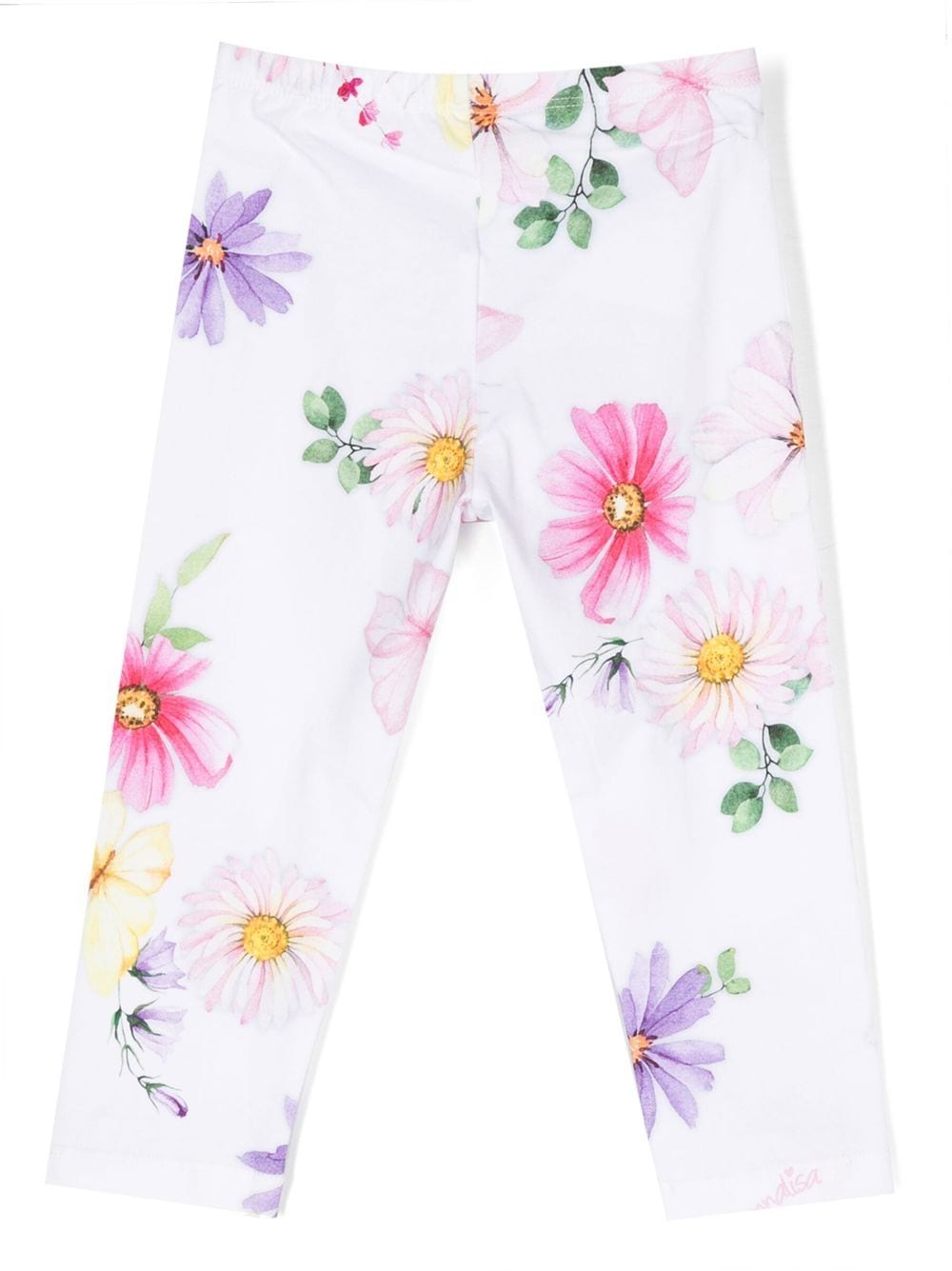 Image 2 of Monnalisa floral-print cotton-stretch legging