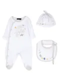 Monnalisa graphic-print babygrow set - White