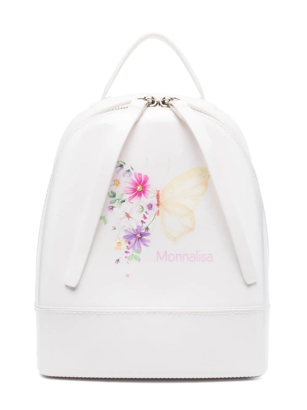 

Monnalisa mochila con estampado floral y logo - Blanco