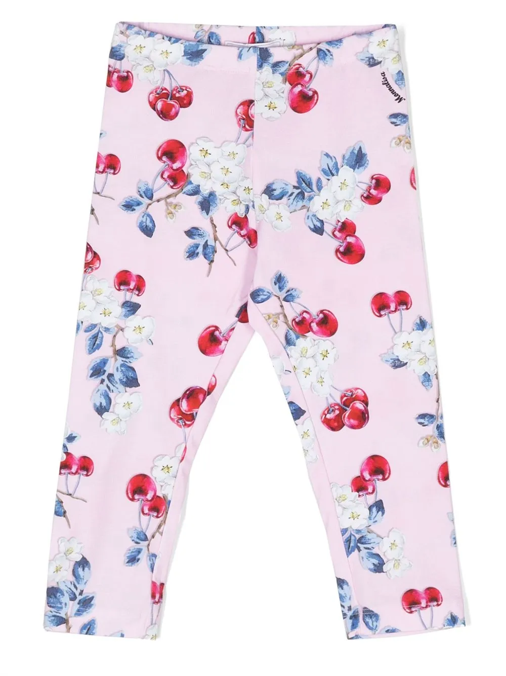 MONNALISA CHERRY FLORAL-PRINT LEGGINGS