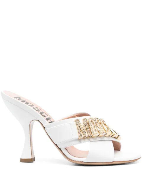 Moschino 110mm logo-plaque sandals