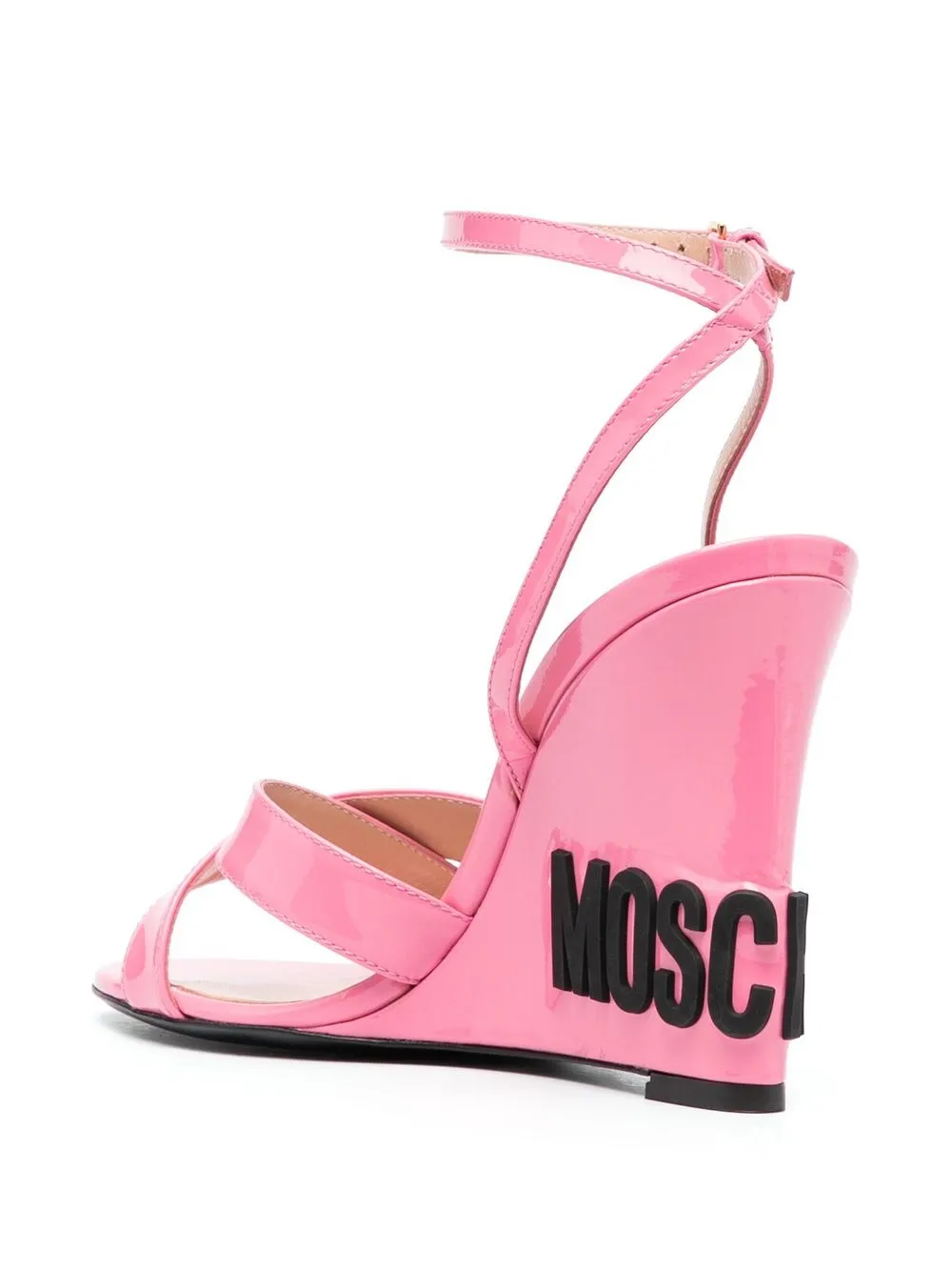 Moschino embossedlogo 110mm Wedge Sandals Farfetch