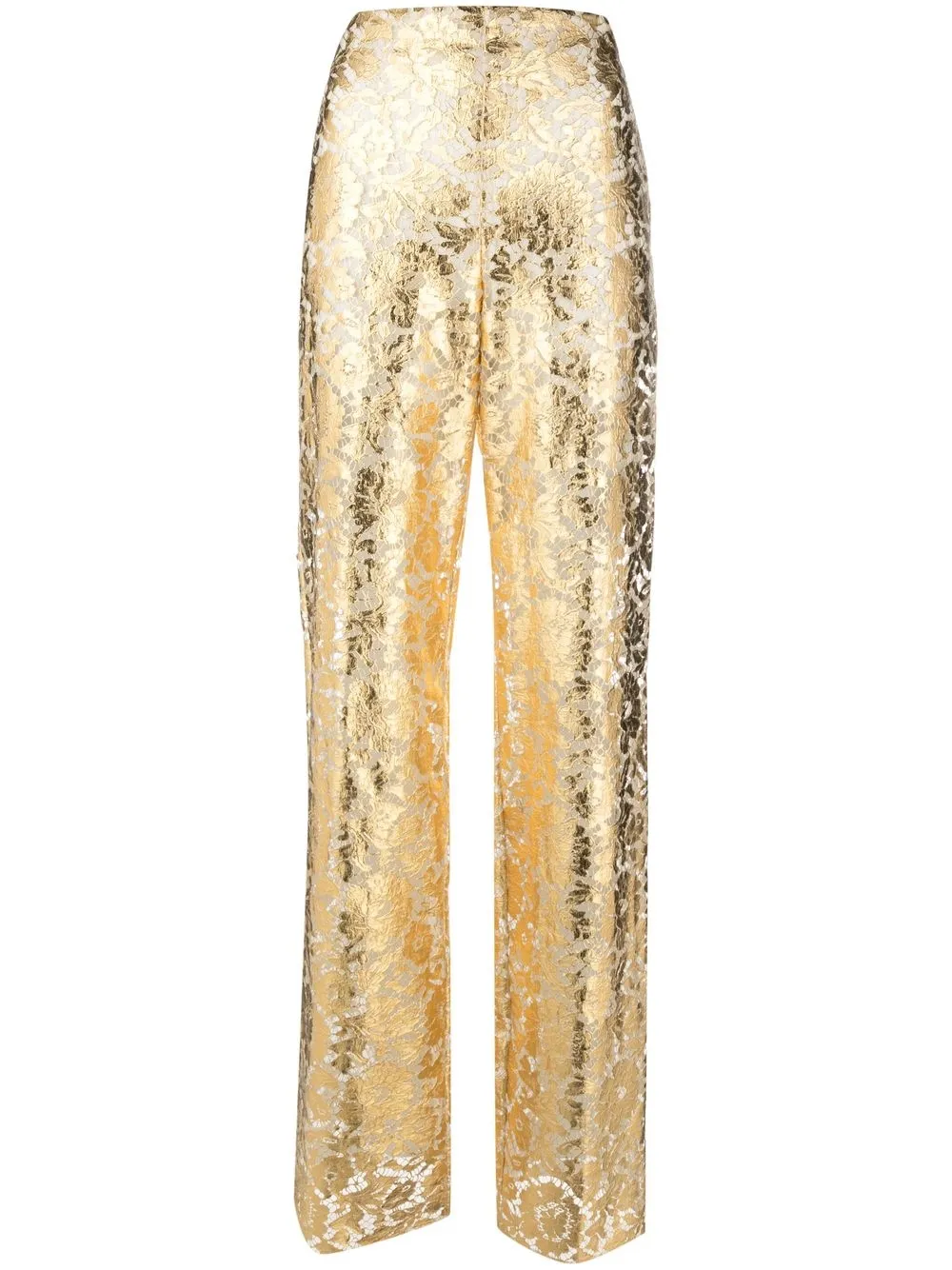 

Valentino floral-lace trousers - Gold