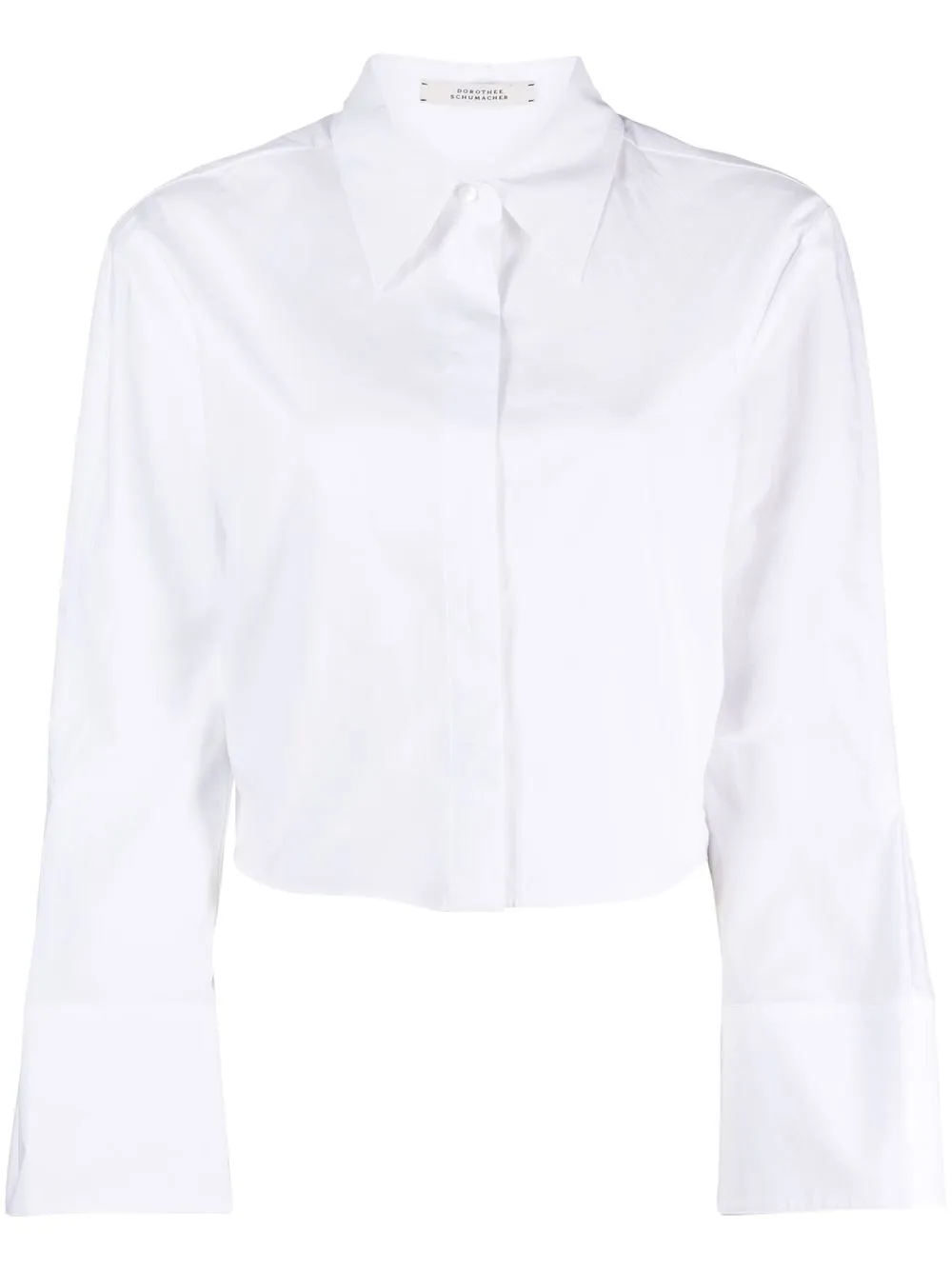 

Dorothee Schumacher cropped long-sleeves shirt - White