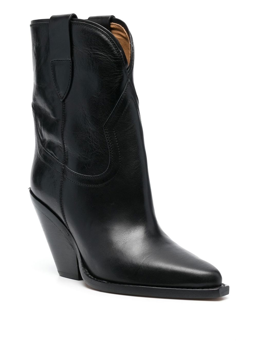 Shop Isabel Marant Leyane 90mm Leather Boots In Black