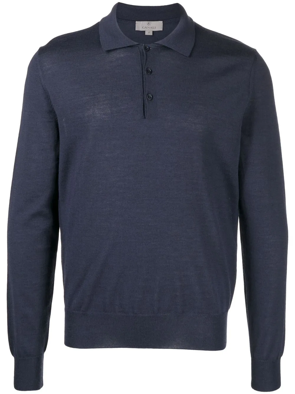 

Canali long-sleeved merino-wool polo - Blue