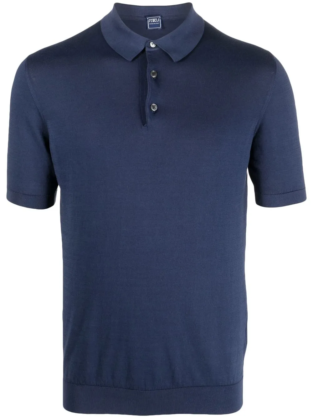 

Fedeli short-sleeve polo shirt - Blue