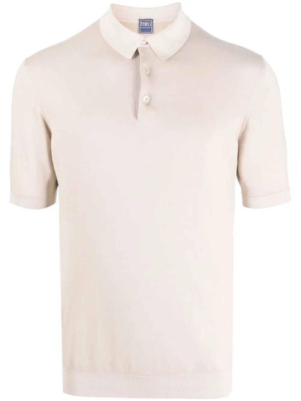 

Fedeli short-sleeve polo shirt - Neutrals