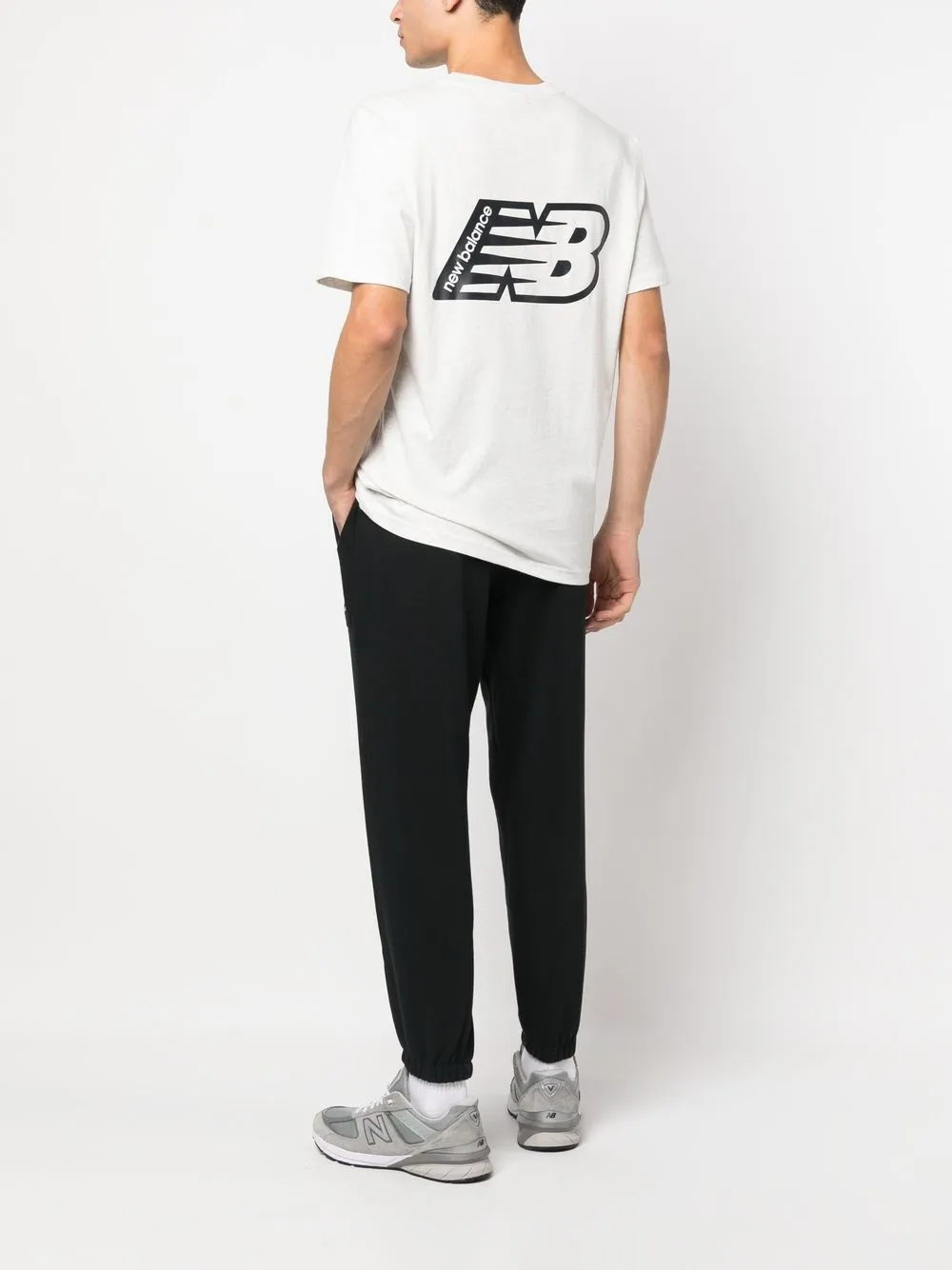 NEW BALANCE LOGO PRINT COTTON T-SHIRT