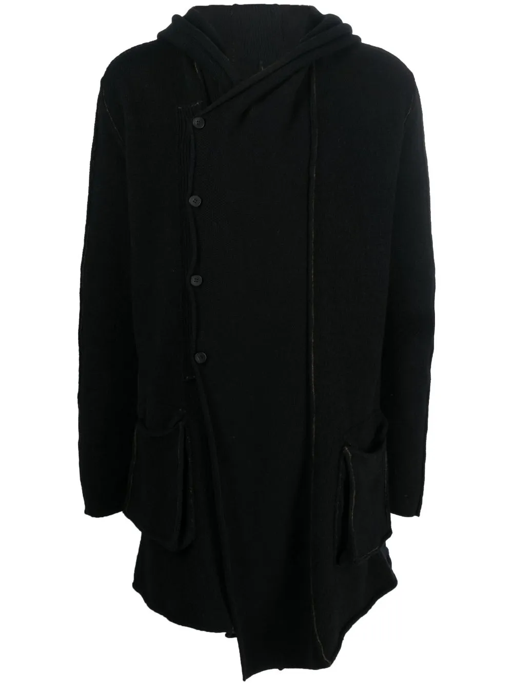 

Masnada single-breasted hooded cardigan - Black