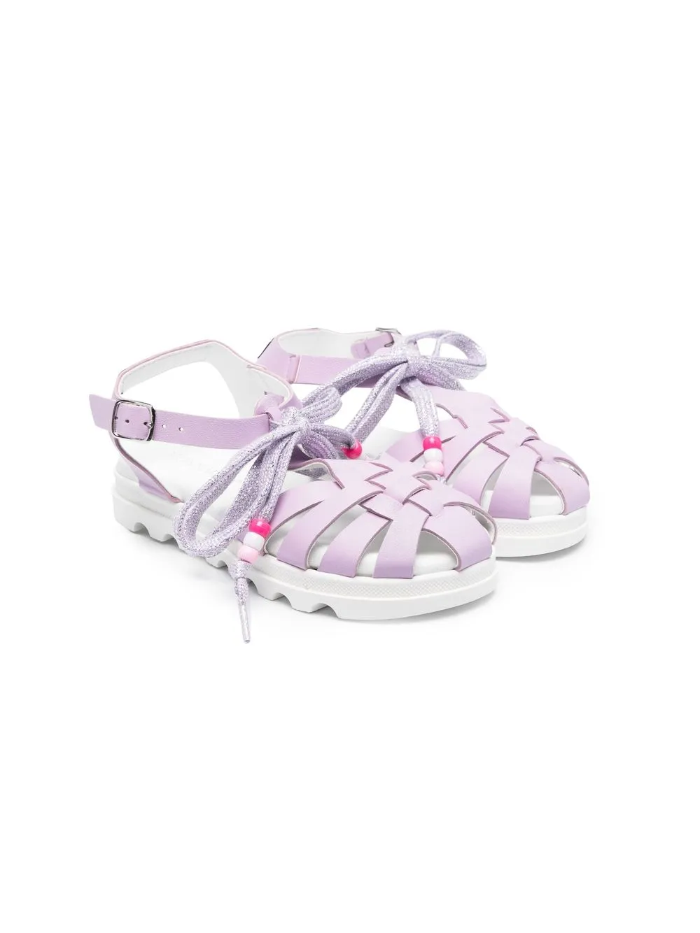 

Monnalisa woven bow-detail 30mm sandals - Purple