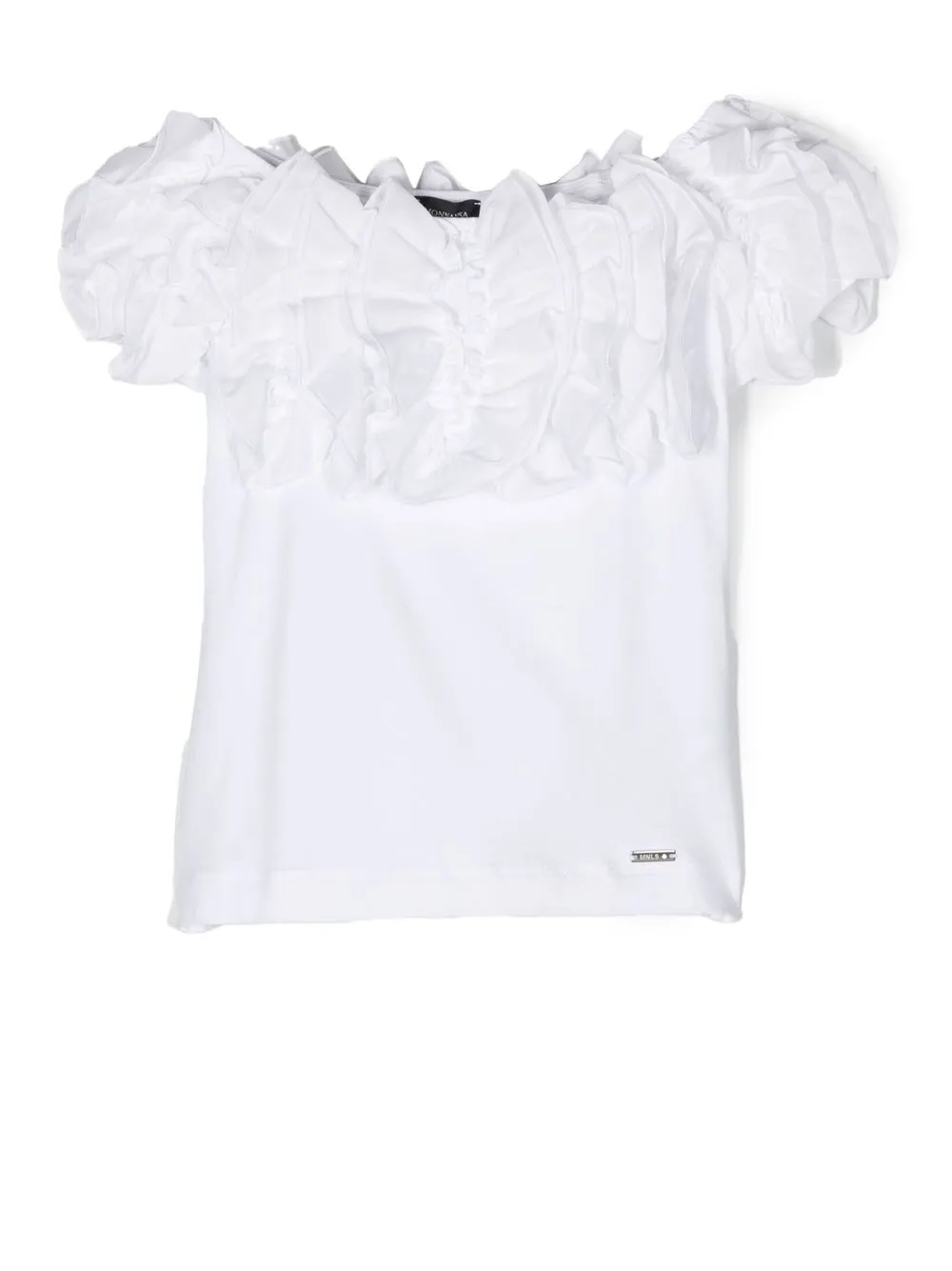 

Monnalisa ruffle-detail T-shirt - White