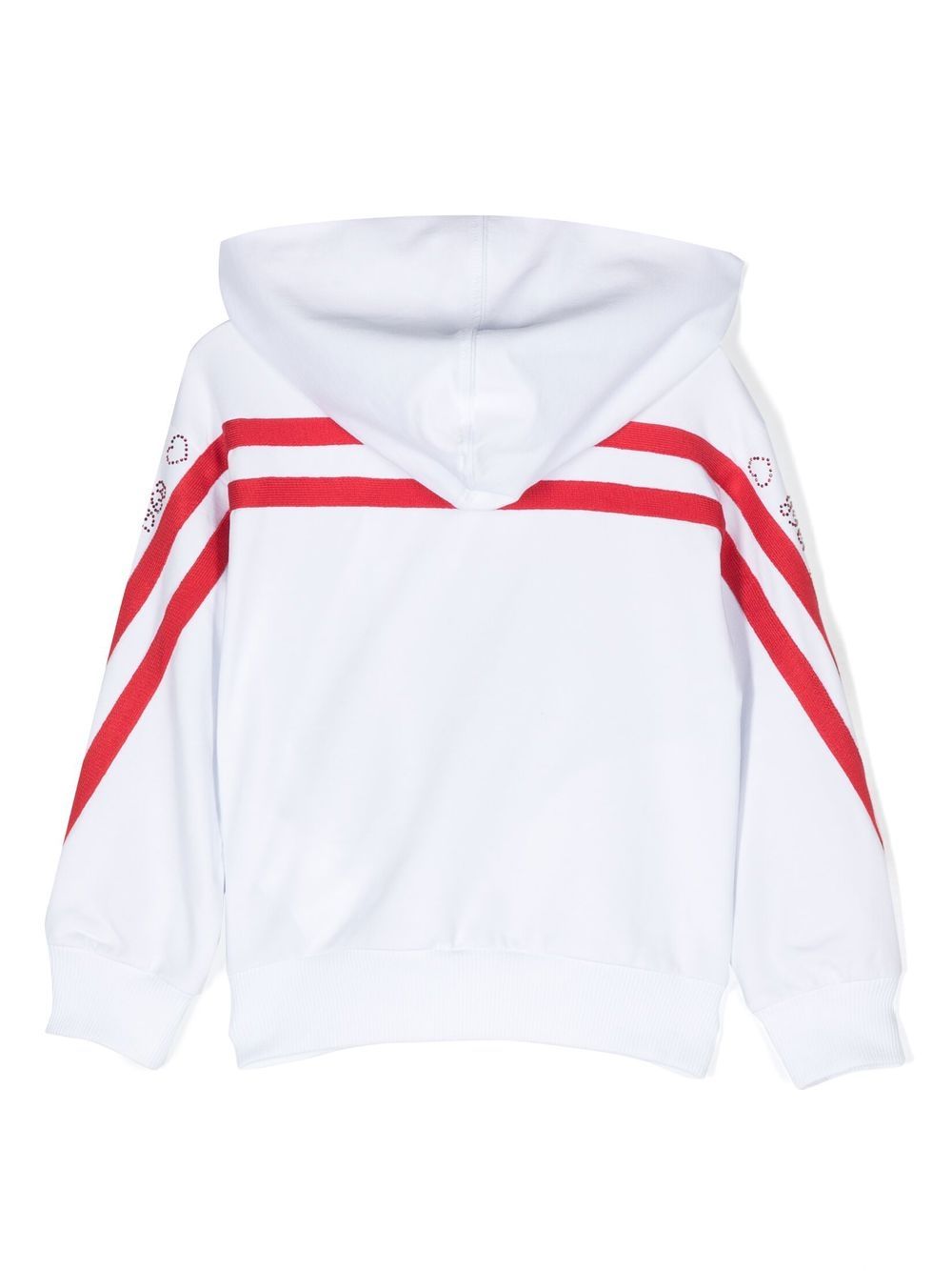 Monnalisa Hoodie verfraaid met stras - Wit