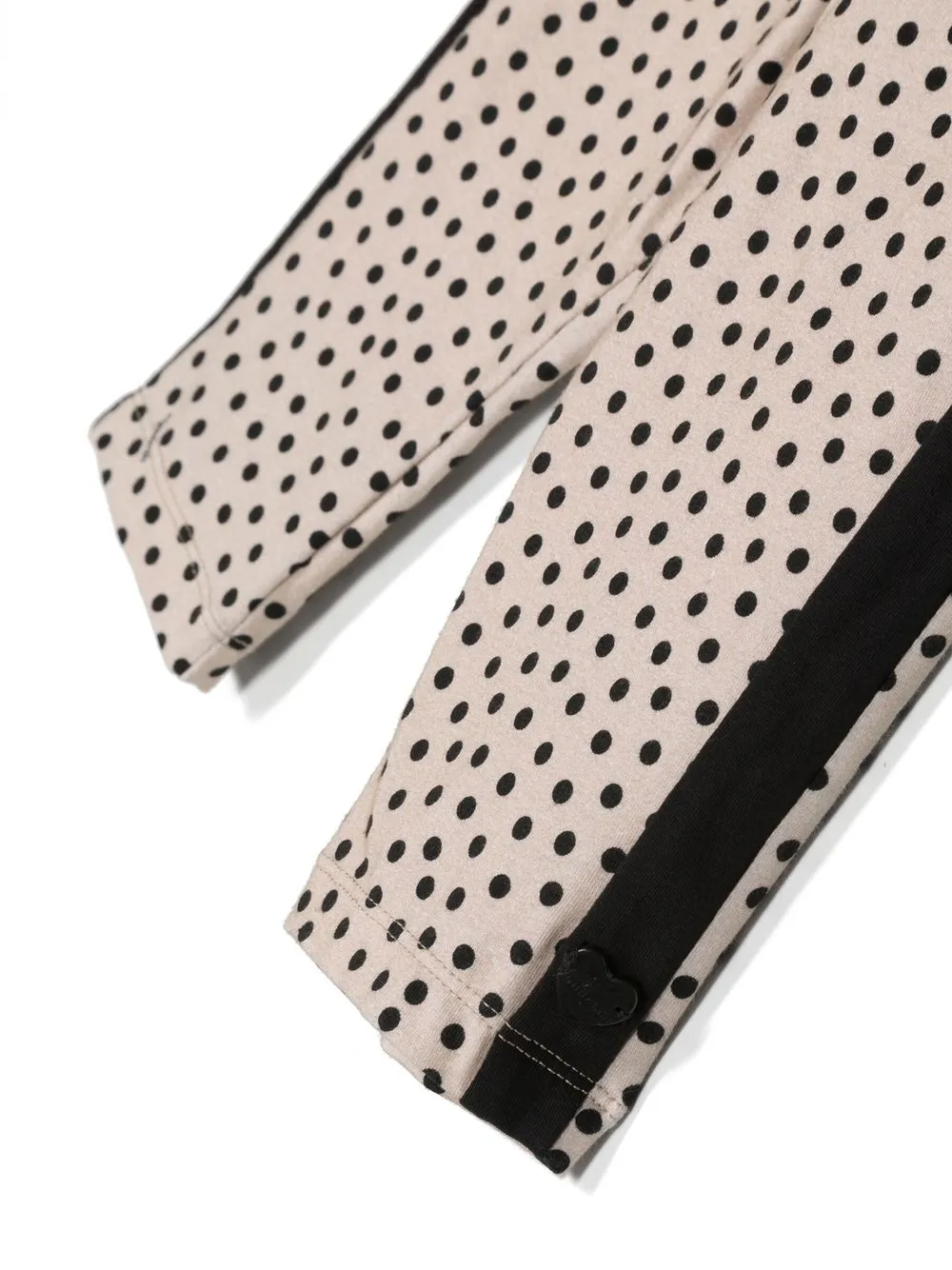 Shop Monnalisa Polka-dot Stretch Legging In Neutrals