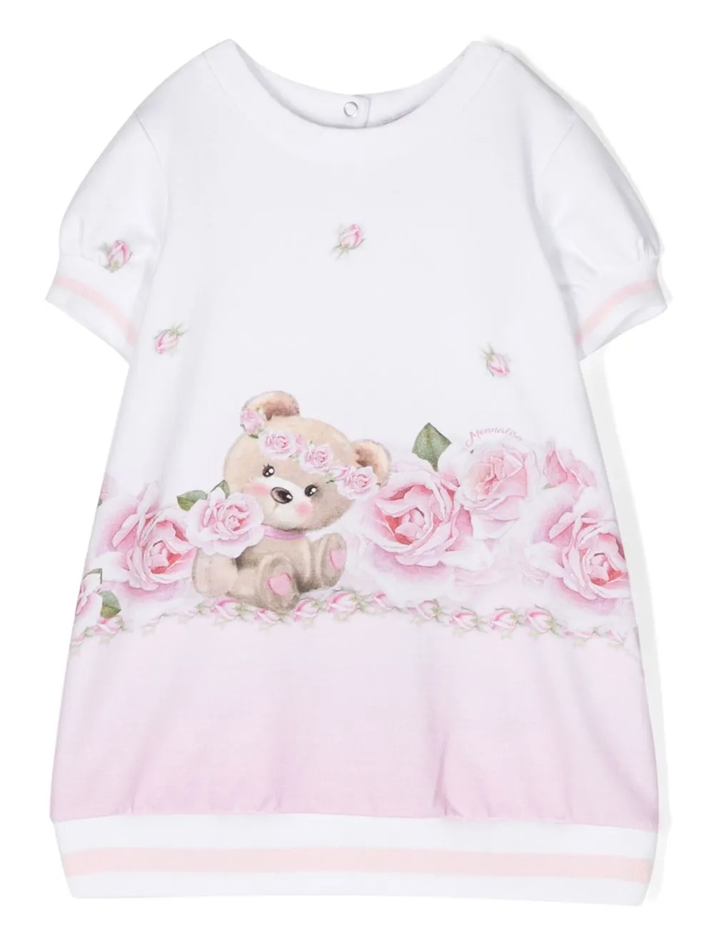 

Monnalisa floral-print sweatshirt dress - White